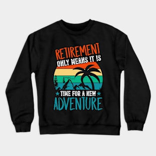 Retired 2022 Distressed Retro Vinatae Sunset New Adventure Crewneck Sweatshirt